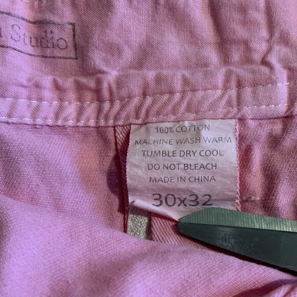 Davidson Studio Dyed Pink Bib Overalls Size 30x32 Rugged Blue Brand Painter - Picture 7 of 10